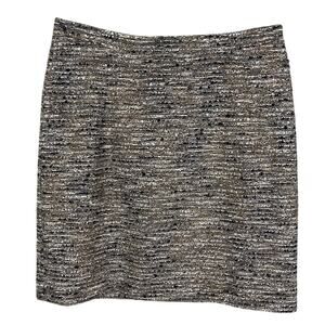 Donegal Ireland Wool Skirt Magee Gray Black Boucle' Satin Lined SZ 12 Irishwool